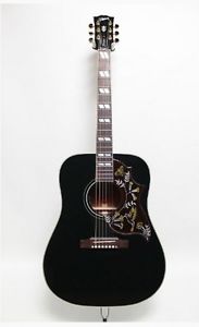 Gibson HUMMINGBIRD EBONY SPECIAL Ebony w/hard case F/S Guiter From JAPAN #Q281