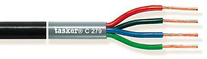 Tasker C279 BLK Câble audio 4x4,00 mm² pour haut-parleurs et Home Cinéma 100 m