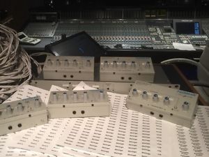 FURMAN HDS-6 HEADPHONE DISTRIBUTION SYSTEM -( 5) HR 6 MIXERS WITH CABLES/ LABELS