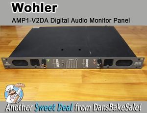 Wohler AMP1-V2DA Digital Audio Monitor Panel with Power Cable in Nice Condition