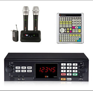 New TJ Media TKR-355HK Home Korea Karaoke 64MB SoundBank +2 Wireless MIC +Remote