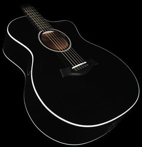 Taylor 214ce-Blk Deluxe Grand Auditorium Acoustic/Electric Guitar Black