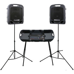 Peavey ESCORT 3000 300w Foldable Portable PA Powered Speaker System w/ Mixer