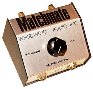 Whirlwind Matchmate Passive Musical Instrument Interface Mixer into your Stereo