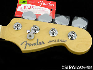 2016 Fender American Elite Jazz BASS NECK + TUNERS USA Compound Radius Maple