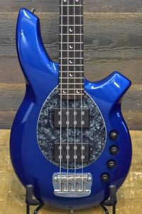 Ernie Ball Music Man Bongo 4 HH Piezo Blue Pearl Electric Bass w/ Case - #F41246