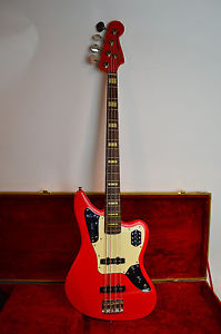 Fender Jaguar CIJ Bass Guitar Hot Rod Red W/Case Clean!