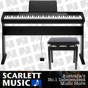 Casio CDP-130 88 Note Black Digital Piano CDP-130 w/ Wooden Stand + Stool *NEW*