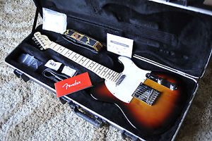 2013 Fender American Standard Telecaster Sunburst Hardshell Case 7lb Tele!