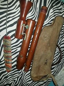 Vintage rare Single Key Flute with original bag