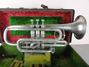 Antique H N White The King Special Large Bore Trumpet Early SN 11931 Silver