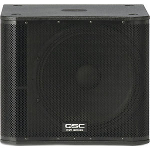 QSC KW181 1000w Active Powered 18" Subwoofer Speaker with Castors KW 181 Sub