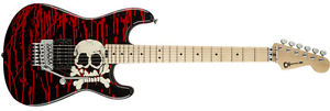 Charvel Pro Model San Dimas Custom Warren DeMartini Floyd Guitar Blood Skulls