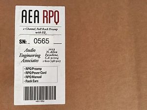 AEA RPQ 2-Channel JFET Mic Preamp w/ Curve NEW IN BOX!  Fast/Free Shipping!