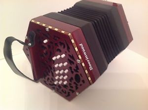 New Boorinwood 30 Key Anglo Wooden Concertina tuned C/G - Italian Cagnoni Reeds