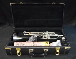 Bach Omega Silver Trumpet, w/ Deluxe Selmer Hard Case
