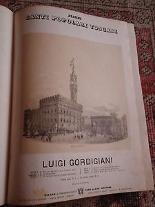 60 RARE ANTIQUE SHEET MUSIC SCORES 1839-1858 LUIGI GORDIGIANI ITALIAN OPERA BOOK