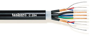 Tasker C284 Cable Digital Audio DMX + Power, 2x2x0,22 mm² + 3x1,50 mm² 100 m