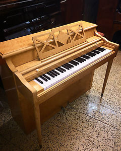 RARE! Knight K15 Upright Piano Very Small 6 Octave Birdseye Maple YES PIANOS