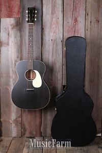Martin 00017 Black Smoke Auditorium Acoustic Guitar with Hardshell Case 000-17