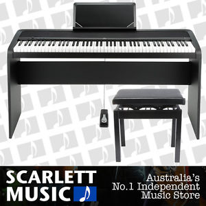 Korg B1 88 Note Digital Piano Black w/Wooden Stand + Piano Stool *BRAND NEW*