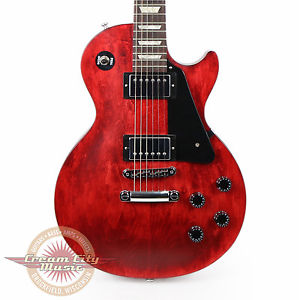 Used Gibson Les Paul Studio Faded Electric Guitar in Worn Cherry Burstbucker Pro