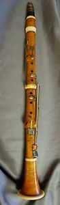 AUTHENTIC ANTIQUE EARLY 19th CENTURY 8 KEY BOXWOOD CLARINET GOULDING & D'ALMAINE