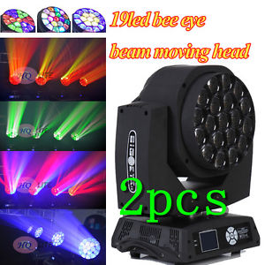 Beams 19 led 15w 4in1 RGBW  Bee Eye  Beam Zoom Head Moving  Disco Stage light