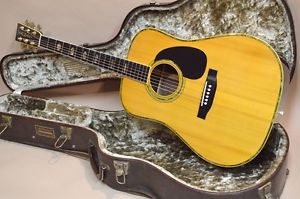YAMAKI YM-1000 1970s Vintage Acoustic Guitar Free Shipping Japan w/Hard Case