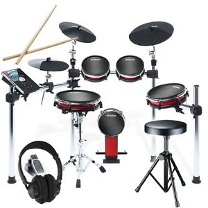 Alesis Pourpre Maille 5 pièces USB Batterie Électronique avec Tabouret & Casques