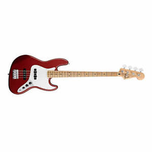 Fender Standard Jazz Bass Guitar Maple Candy Apple Red DEMO
