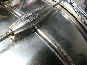 Strange vintage Slingerland / Ludwig & Ludwig "Hybrid" snare drum 7x14 brass