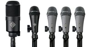 Telefunken Elektroakustic DD5 Drum Microphone Set: M82, M80-SHB, 3 x M81-SH Mic