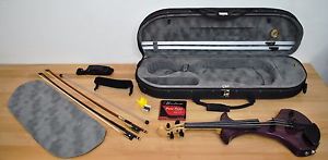 ZETA SV24 Strados Modern Purple 4-String Violin w/ Preamp MIDI Output Bows XTras