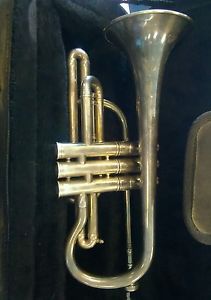 Vintage The International L.A. Musical Ins MFG Co. Cornet Flowers Engraved
