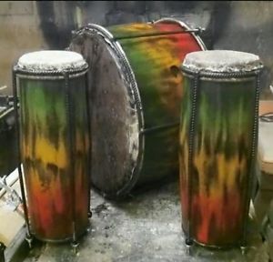 Rastafari Professional Nyabinghi Set - Kette - Fundeh - Pope Smasher (BASS) -