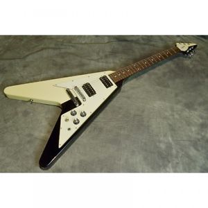Epiphone Flying V MS Black & White Used Electric Guitar With Soft Case Japan F/S