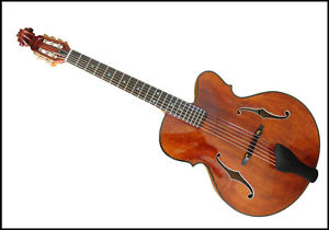 Yunzhi handcraft volin style archaizeed color hollow body arch top jazz guitar