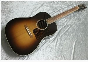 Gibson 1934 Jumbo Flat Top Reissue Vintage Sunburst w/hard case F/S Guiter #Q312