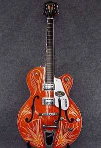 Used! Gretsch Guitar Jimmy C Custom Limited Hot Rod Graphic Pin-Striped G5120