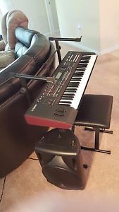 Yamaha MOXF6 61 Key Synthesizer with Amp, Stand, Bench.