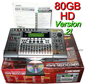 BOSS BR-1600CD Digital Recorder 80 GB w/ CDRW & DRUMS in Orig Box!! MSRP $1749