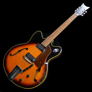 1960's REVEN(KAWAI) Semi Acoustic Guitar SB Free Shipping Vintage