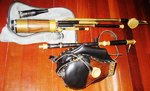 Uilleann pipes half set in D by Kenneth McNicholl