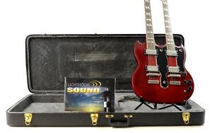 2004 Epiphone G-1275 SG Double Neck Electric Guitar - Cherry Flame w/OHSC