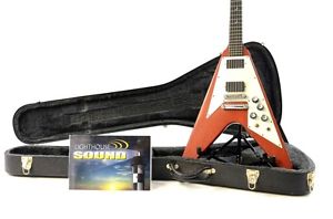 2002 Gibson Flying V Electric Guitar Cherry - EMG's & Crescent Inlays w/OHSC