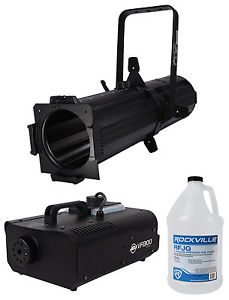 Chauvet DJ EVE E-100Z White Ellipsoidal LED DMX Gobo Projector Spot Light+Fogger