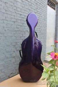 4/4 Cello Case Hard case Carbon Fiber Strong Light 3.6kg Purple High quality