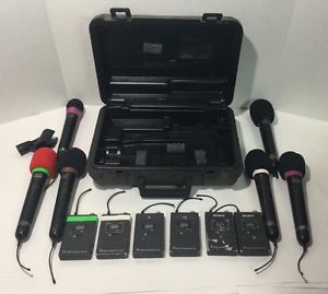 Sony WRT-820 WRT-810 Pro Wireless Transmitter & Microphone Set 6 Mics & 6 Trans