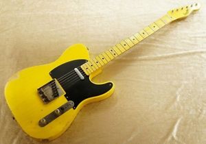 LsL Instruments T-Bone Yellow w/hard case Free shipping Guitar from Japan #E920